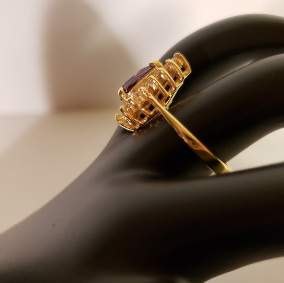 Vintage 1990s Gemstone Crystal  Ring - Picture 3 of 5